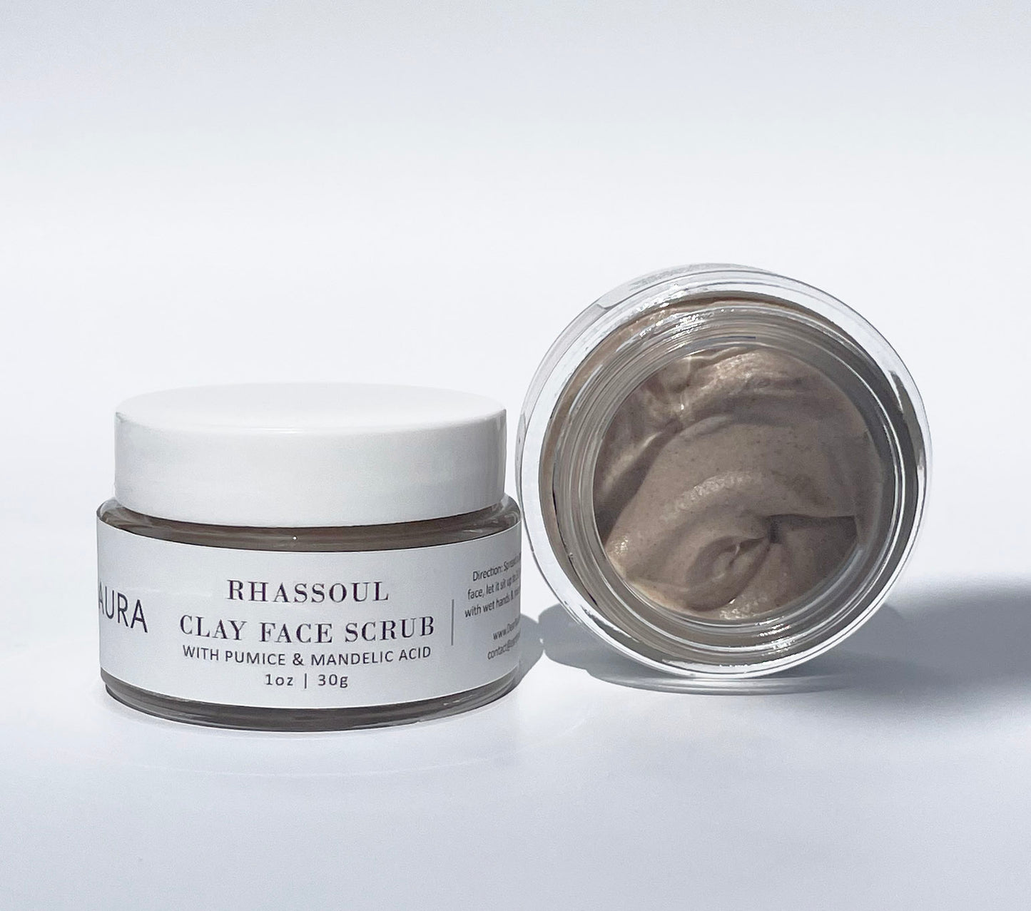 Face exfoliation_rhassoulclay_AHA face scrub